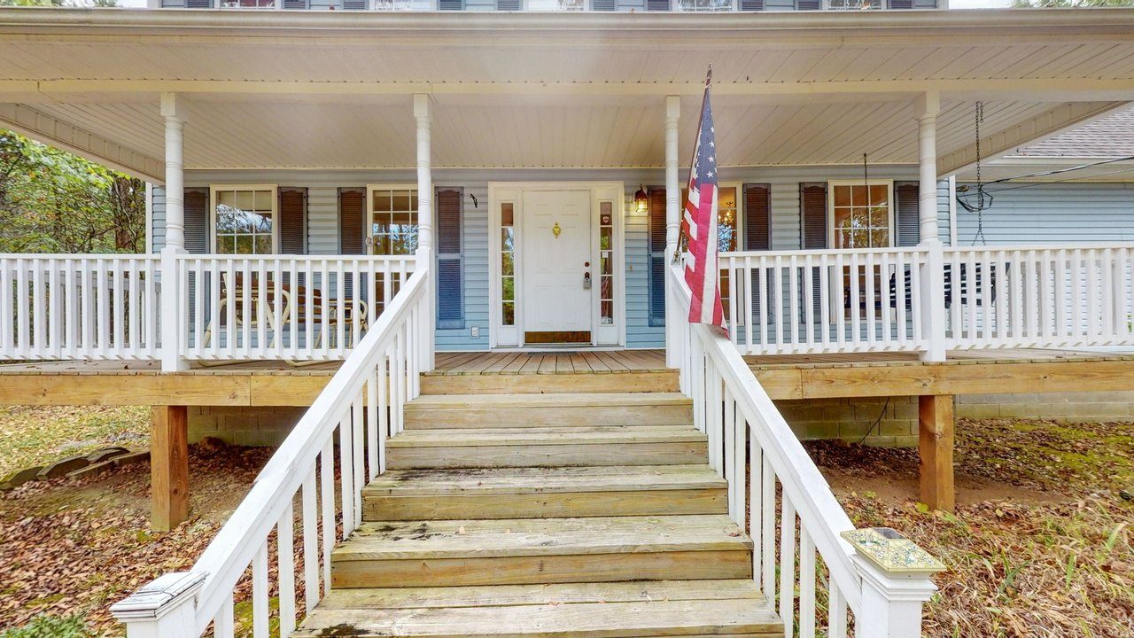 The front porch and steps